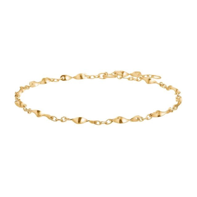 Siersbøl armbånd i 8 karat guld 19 cm